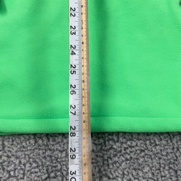 The North Face Neon Green Fleece Pullover Jacket Sweater Zip Pockets Men's XL - Picture 9 of 14